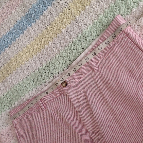 NWT Old Navy Size 40 Ultimate Slim Built In Flex Red Stripe Linen Blend Shorts - Picture 6 of 14